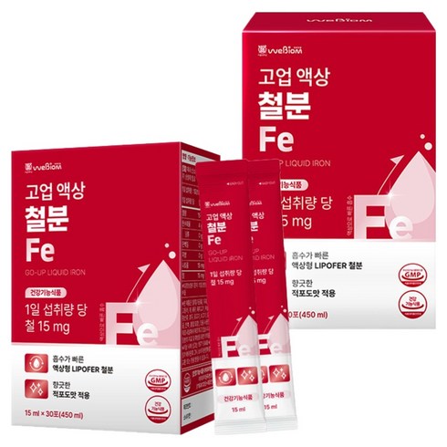 서울대위바이옴 고업 액상 철분 Fe 30p, 450ml, 2개