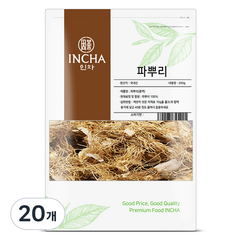 인차 파뿌리 차, 200g, 20개