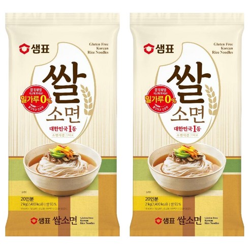 샘표 쌀소면, 2kg, 2개