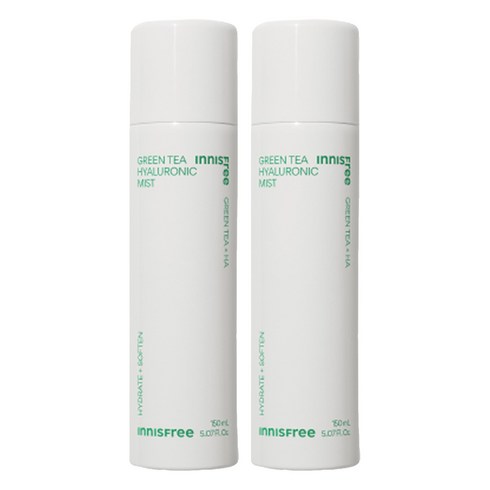 [비건뷰티] 이니스프리 그린티 히알루론산 미스트, 150ml, 2개