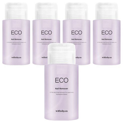 위드샨 대용량 펌프형 에코네일리무버, 200ml, 5개