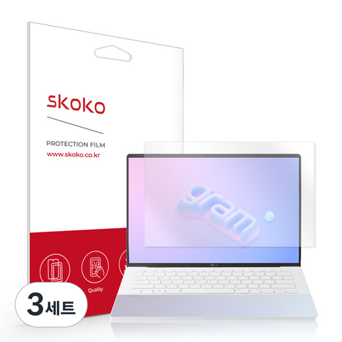스코코 LG그램 스타일 14 올레포빅 액정보호필름 세트, 3세트