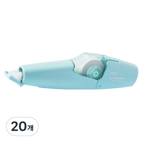 델리 LONGREEN 펜타입 수정테이프 5mm x 6m, 블루, 20개