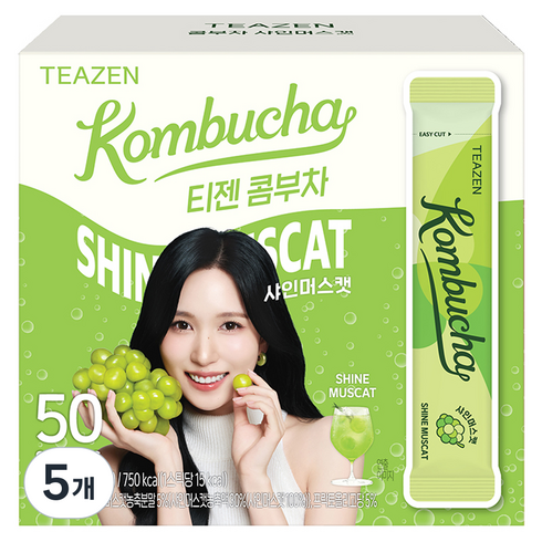 티젠 콤부차 샤인머스캣, 5g, 50개입, 5개