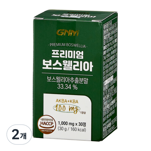 자연의품격 프리미엄 보스웰리아 AKBA+KBA 100mg, 30정, 2개