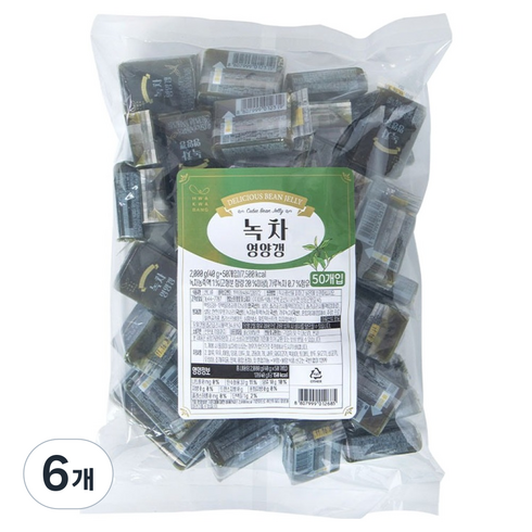 화과방 녹차 영양갱 50p, 2kg, 6개