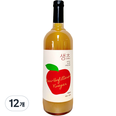생생초 생초 사과 음용식초, 1L, 12개