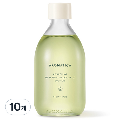 아로마티카 어웨이크닝 바디오일 페퍼민트 앤 유칼립투스, 100ml, 10개
