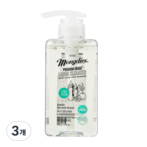 몽디에스 주방 젖병세정제 무향, 500ml, 3개