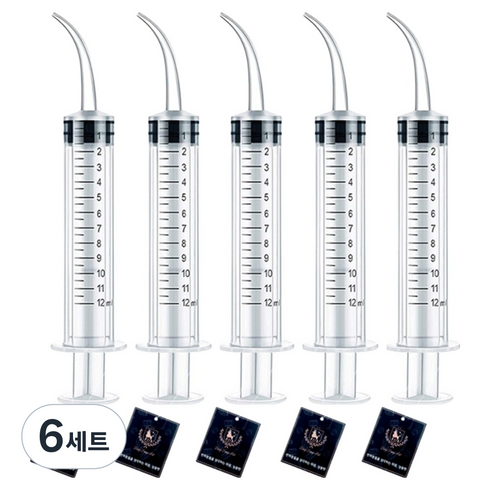 딩동펫 커브 소동물 피딩용 주사기 5p, 투명, 6세트