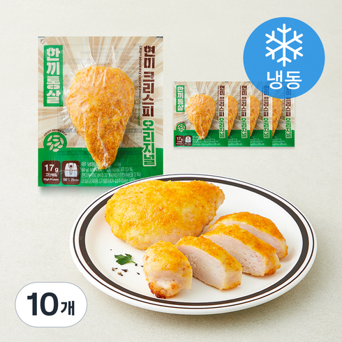 한끼통살 현미 크리스피 닭가슴살 오리지널 (냉동), 90g, 10개, 1개입