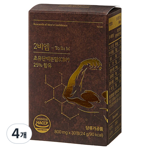 리서쳐스 투비컷 초유 단백분말, 4개, 30정