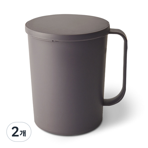 비움스 음식물쓰레기통 2L, 다크그레이, 2개