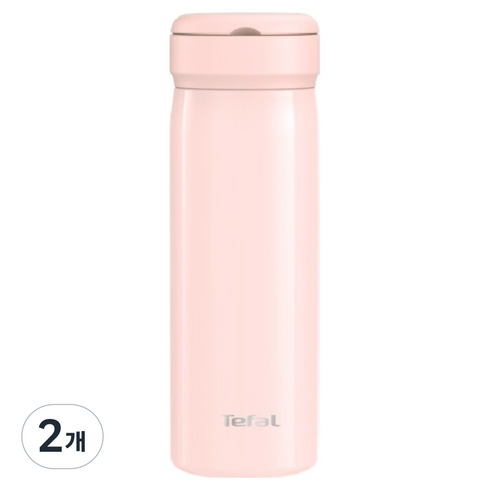 테팔 316 스텐 이지 오픈 루프 텀블러, 핑크, 450ml, 2개