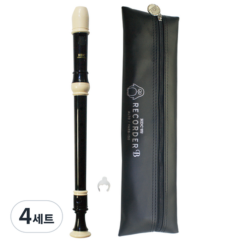 HDC영창 알토 바로크식 리코더 YARB-150 + 가방, 혼합 색상, 4세트