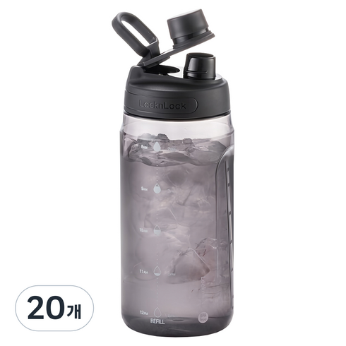 락앤락 액티브 라지 물병, 블랙, 1.5L, 20개