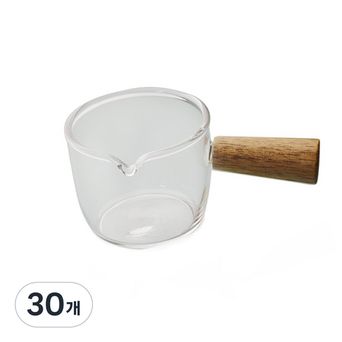 콤마유 우드핸들 에스프레소 샷 잔 100ml, 혼합색상, 30개