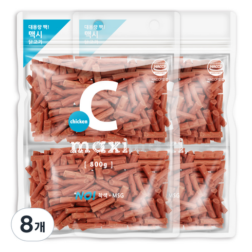 맥시 강아지 대용량 져키, 치킨, 800g, 8개