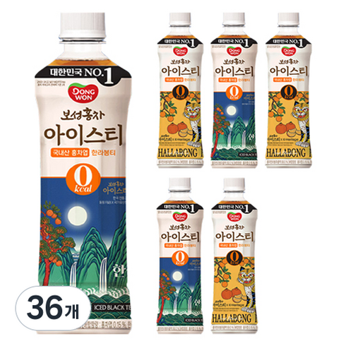 동원보성홍차 아이스티 한라봉 랜덤발송, 500ml, 36개