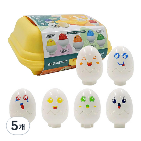 조이키즈 뾱뾱 소리나는 스마트 달걀 모양맞추기, 병아리, 5개