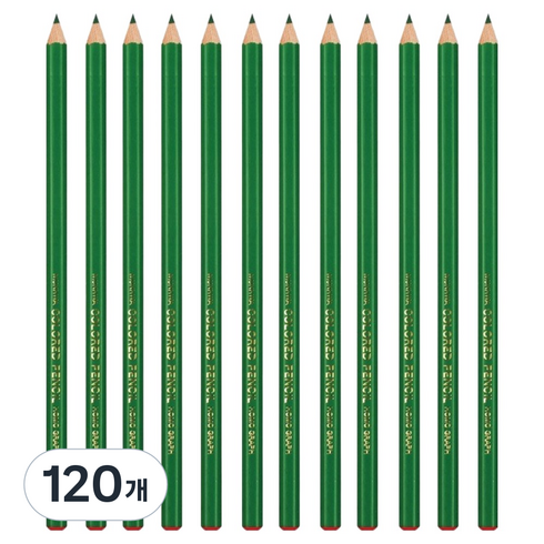 문화연필 색연필, 녹색, 120개, 1색