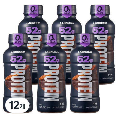 랩노쉬 프로틴 드링크 맥스 초코, 12개, 400ml