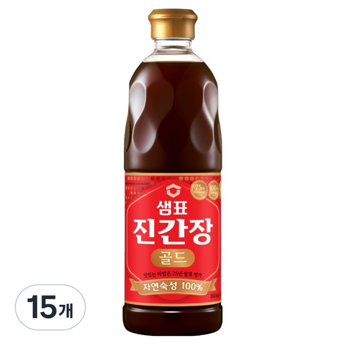 샘표 진간장 골드, 860ml, 15개
