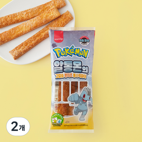 삼립 포켓몬 알통몬의 콘치즈 스틱파이, 70g, 2개