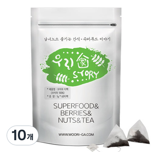 우리가스토리 보이차, 1g, 60개입, 10개