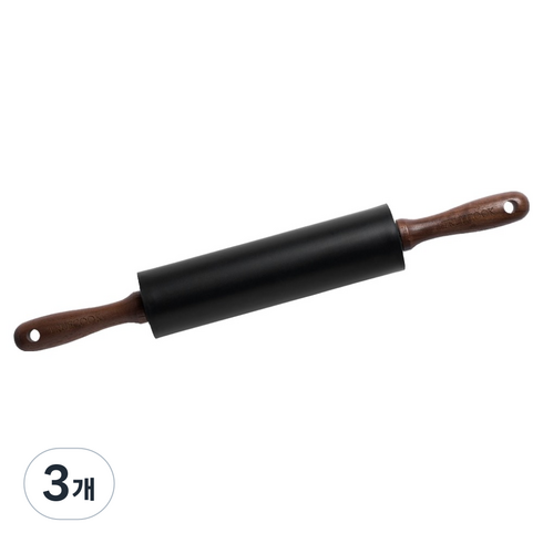 트루쿡 월넛 실리콘 조리도구 롤링핀, 3개