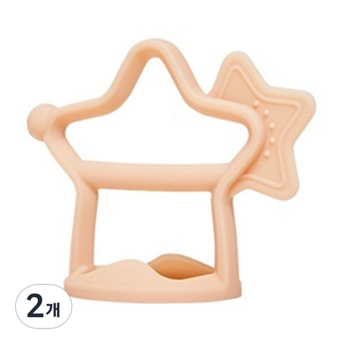 모윰 별 손목 치발기, 단품, 코랄베이지, 2개