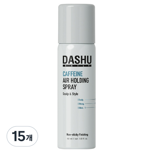 다슈 데일리 카페인 에어 홀딩 헤어스프레이, 50ml, 15개