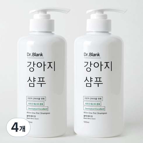 닥터블랭크 강아지 저자극 샴푸 블랙베리향, 500ml, 1개입, 4개