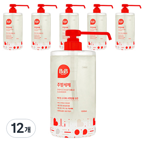 비앤비 주방세제, 1L, 12개