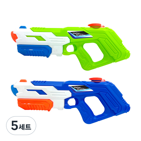 투칸 워터건 2종 물놀이용품, 그린 + 블루, 5세트