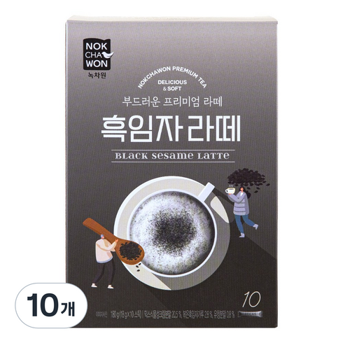 녹차원 흑임자 라떼 분말스틱, 18g, 10개입, 10개