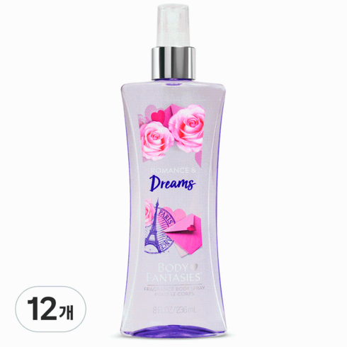 바디판타지 프래그런스 바디 스프레이 로맨스 앤 드림스, 236ml, 12개