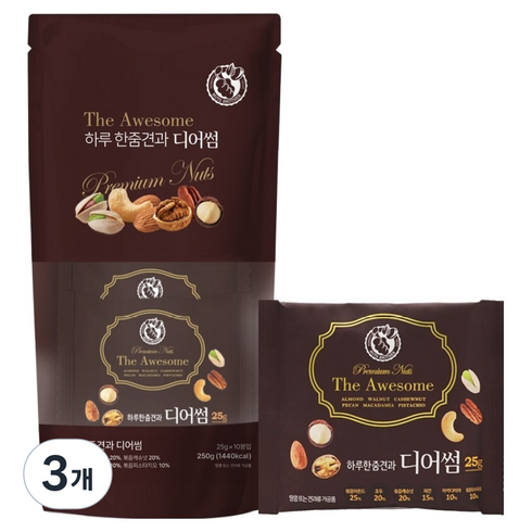 너츠브라더 하루한줌견과 디어썸 10p, 3개