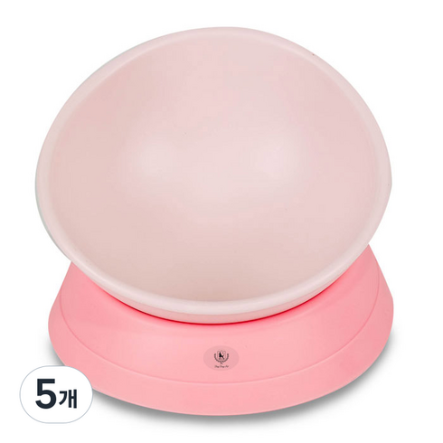 딩동펫 반려견 각도조절 식기, 핑크, 5개