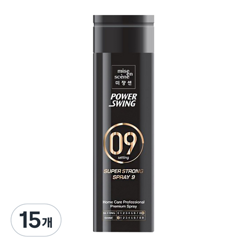미쟝센 파워스윙 슈퍼 스트롱 스프레이 9, 200ml, 15개
