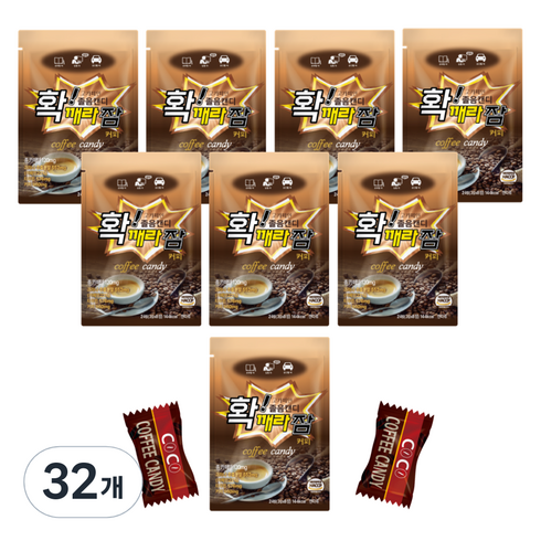 확깨라잠 고카페인 졸음캔디 커피맛, 24g, 32개