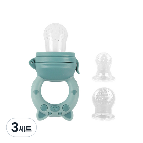 베이비팜 아기과즙망+실리콘망 S+M+L 세트, 블루, 3세트