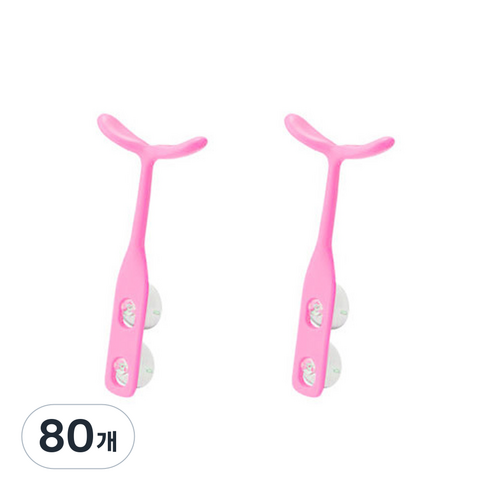 이코디 새싹 주걱 받침, 핑크, 80개