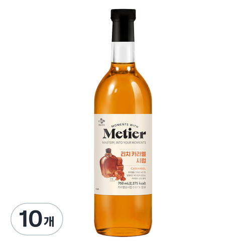 메티에 리치카라멜향시럽, 10개, 750ml
