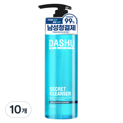 다슈 데일리 비타플렉스 남성청결제, 300ml, 10개