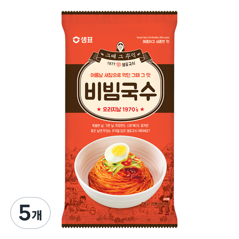 샘표국시 비빔국수, 135g, 5개