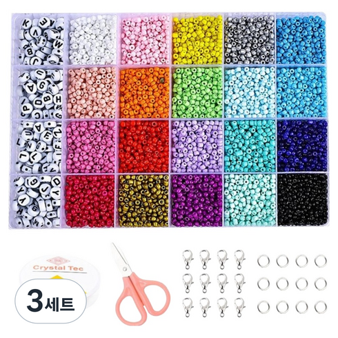 문구담 비즈 만들기 재료 DIY 비즈공예팔찌 세트, 015, 3세트