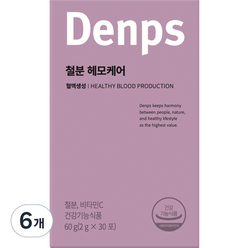 덴프스 철분 헤모케어 30p, 6개, 60g