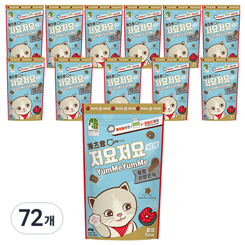 캐츠랑 전연령 고양이 저요저요 종합보양간식, 참치, 60g, 72개