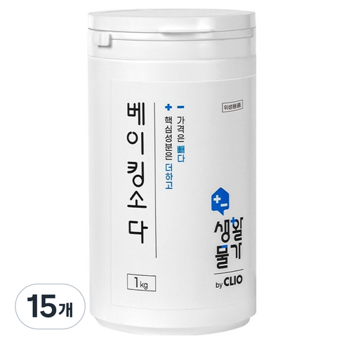크리오 생활물가 베이킹소다 다목적 세정제, 1kg, 15개